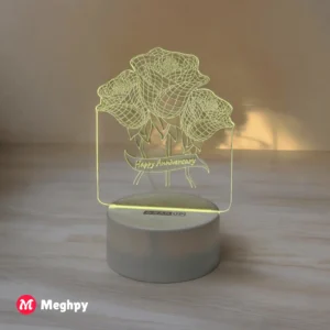 (Anniversary Rose) Acrylic Multicolor Night Lamp GearUP