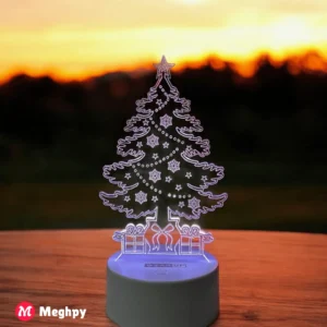 GearUP Acrylic Multicolor Night Lamp (Christmas Tree) – WHITE