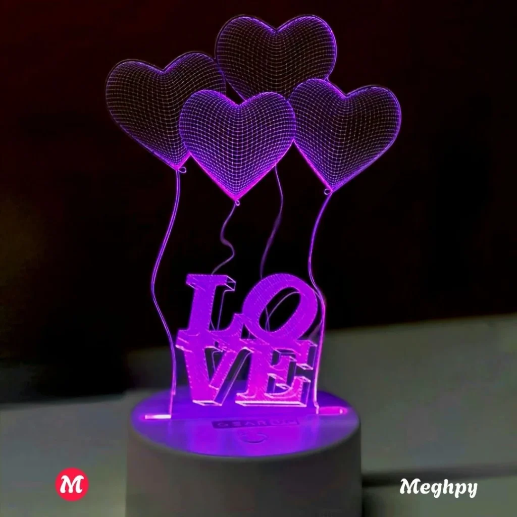 (Love Baloon) GearUP Acrylic Multicolor Night Lamp