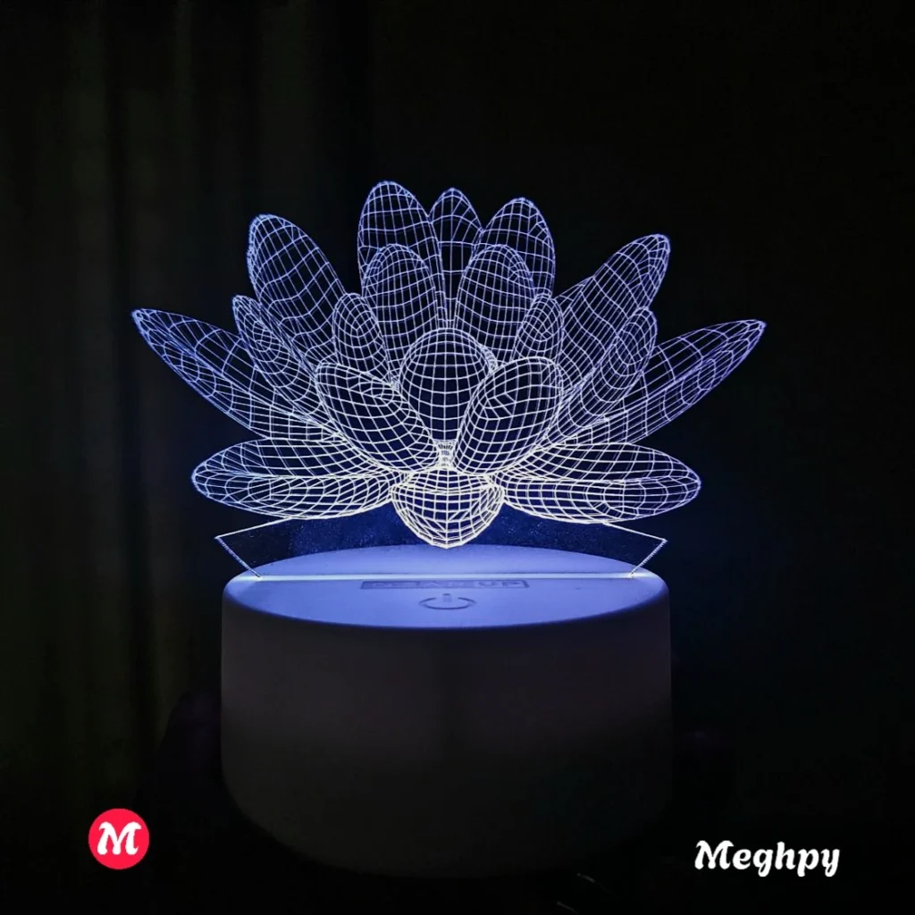 Water Lily - GearUP Acrylic Multicolor Night Lamp