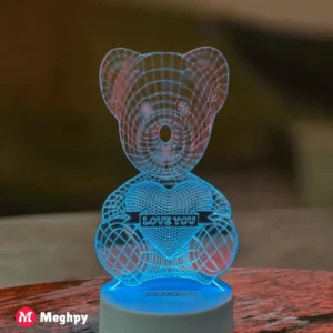 GearUP Acrylic Multicolor Night Lamp (Love Bear)